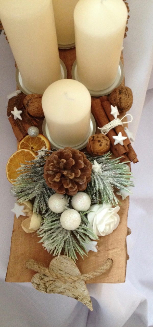 Adventní svícen přírodní (Dřevo exotického typu) - Image 5
